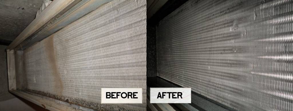 before after picture - Air Duct Pipe Cleaning Dubai UAE