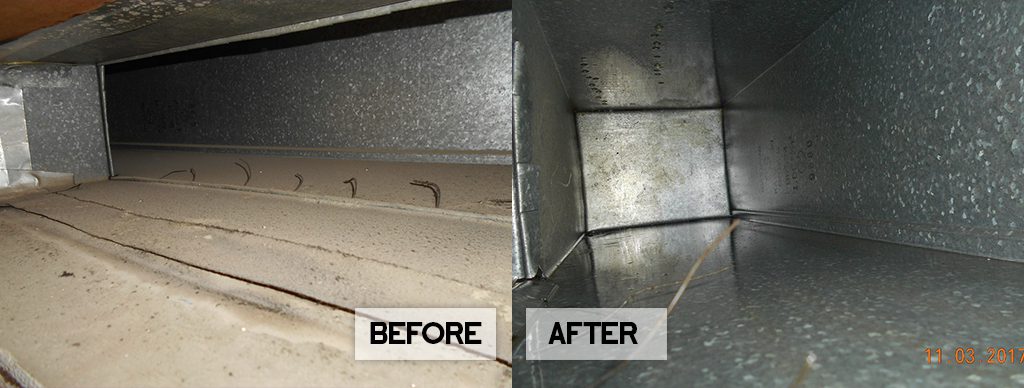 before after picture - Air Duct Vent