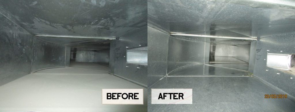 before after picture - Air Duct Vent
